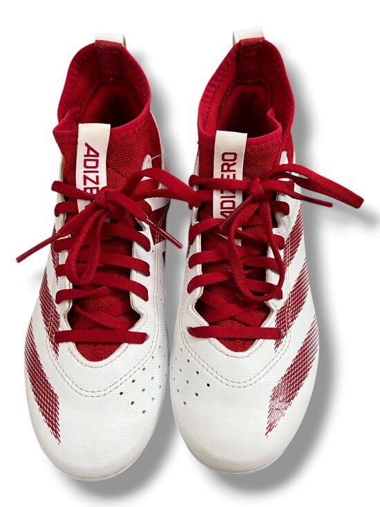 adidas Other - Adidas Adizero Impact White Red American Football Cleats Big Kid Size 4